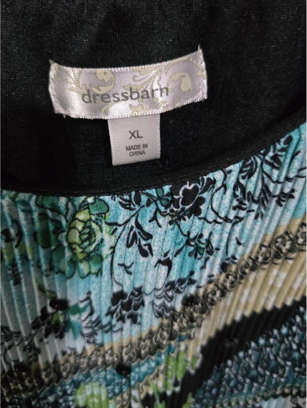 Dressbarn Green Multi-Color Blouse Size XL - Picture 4 of 4